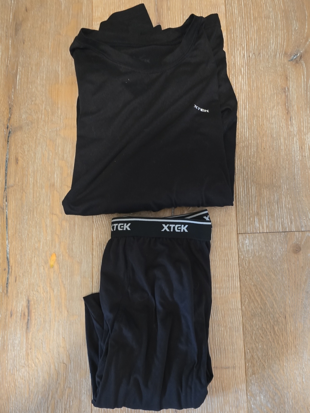 Men's Black Performance Base Layer Top & Bottom Set
